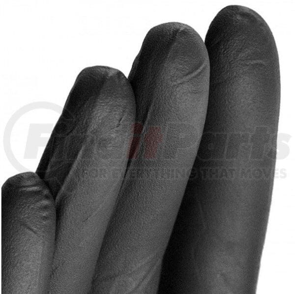 A close up of three fingers on a glove